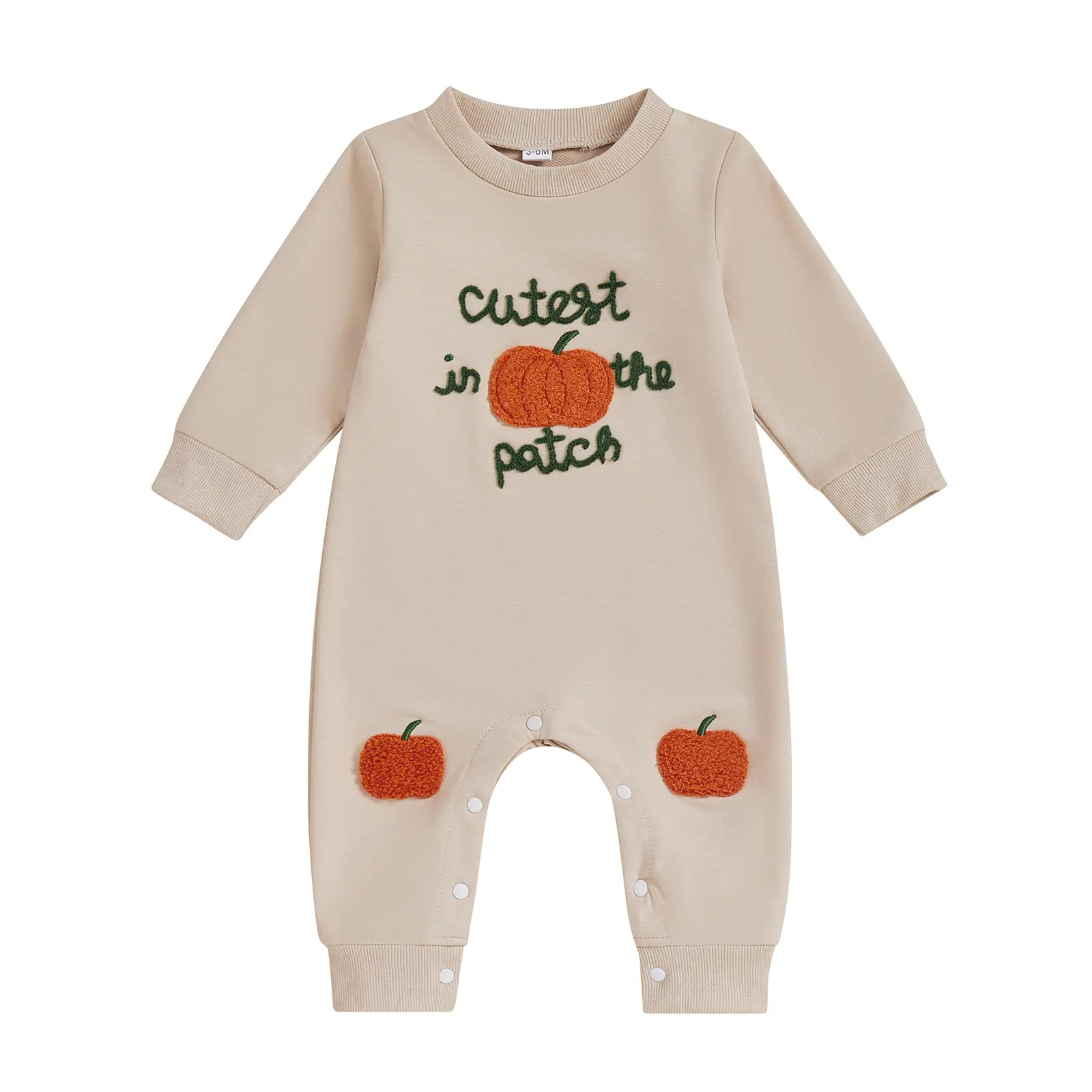 Ma&Baby My First Halloween Baby Girl Boy Outfit Newborn Cutest In Pumpkin The Patch Embroidery Jumpsuit Romper Onesie Infant Fall Winter Clothes 0-18M