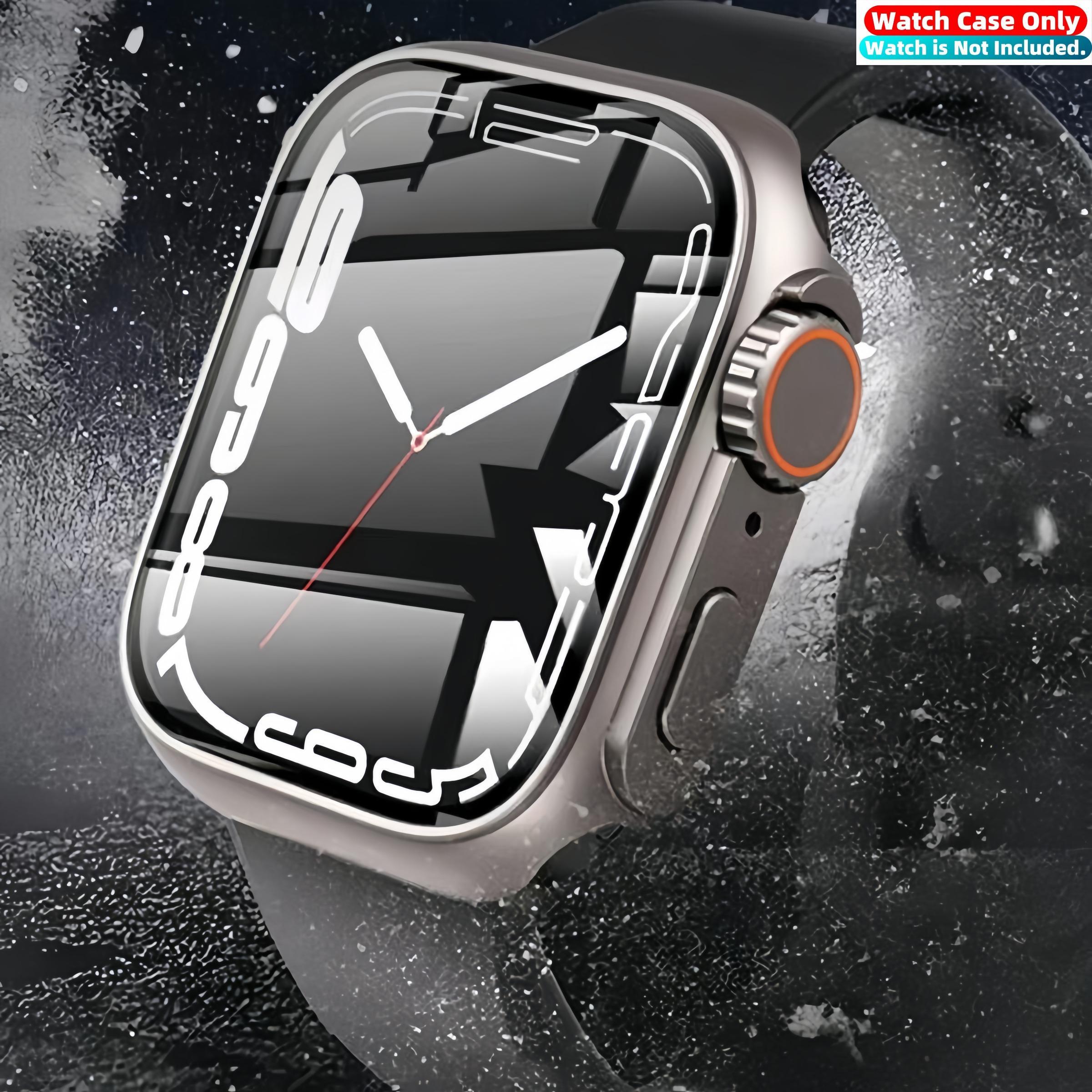 Ultra-Thin Hard PC Watch Screen Protector Case (49mm), Built-In Tempered Glass for iWatch Ultra/Ultra 2, Durable Protective Cover