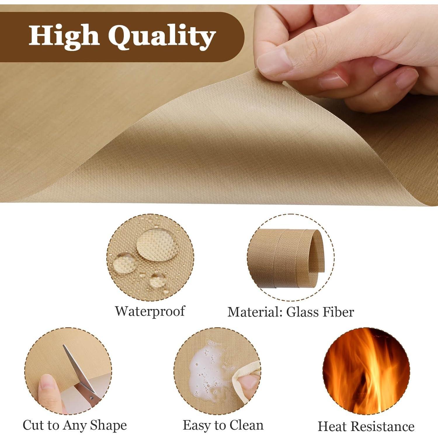20 Pack Teflon Sheet for Heat Press, Heat Transfer Press Cover Paper Heat Resistant Transfer Protector Mats for Cricut Iron HTV Vinyl, Sublimation, Baking and Craft