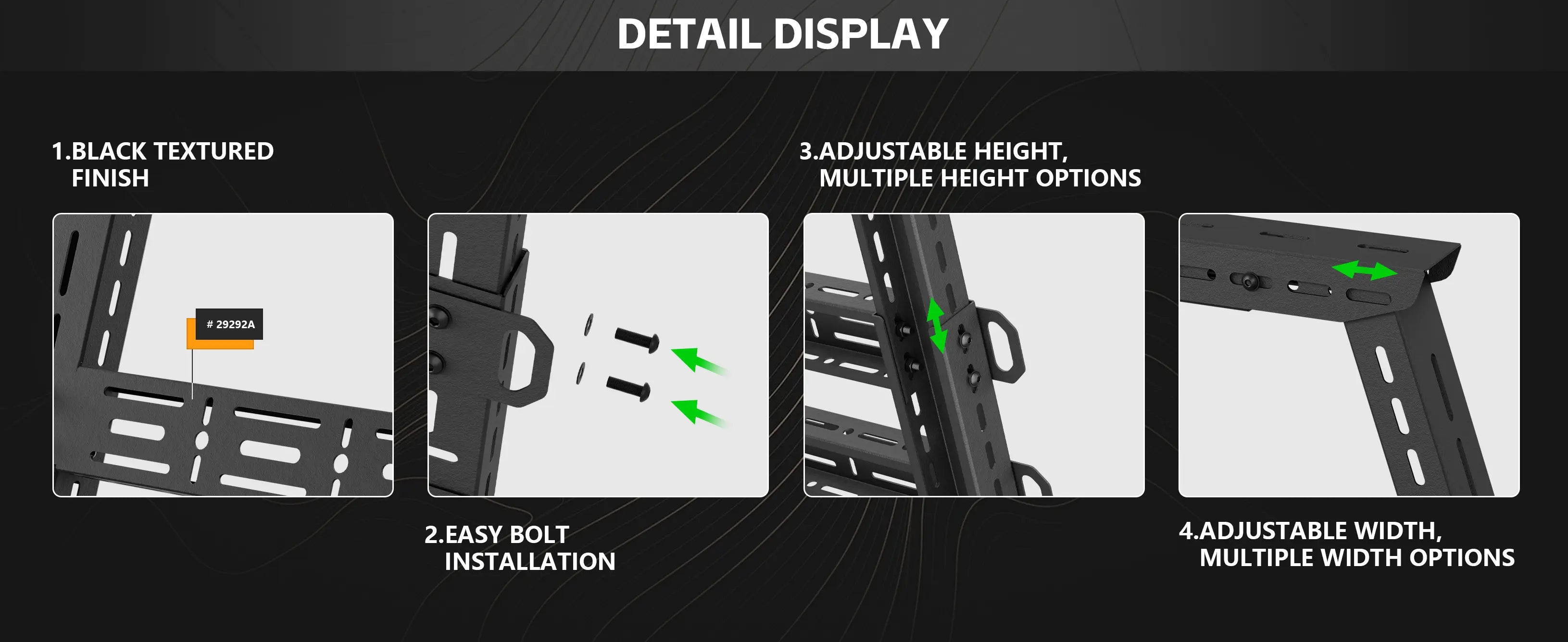 Adjustable 16.8-25" High Truck Bed Rack for Tent with 2 LED Lights | Yzona Adjustable 16.8-25" High Truck Bed Rack for Tent with 2 LED Lights | Yzona