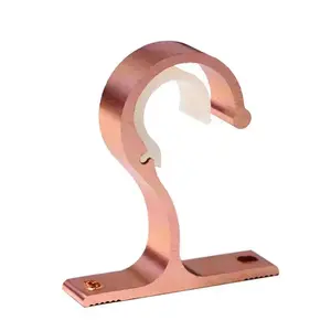 Curtain Rods Bracket Hanger Hook Rod Support Clamp Crossbar Fixing Clip Wall Hooks Organizer Rails Rack Home Storage
