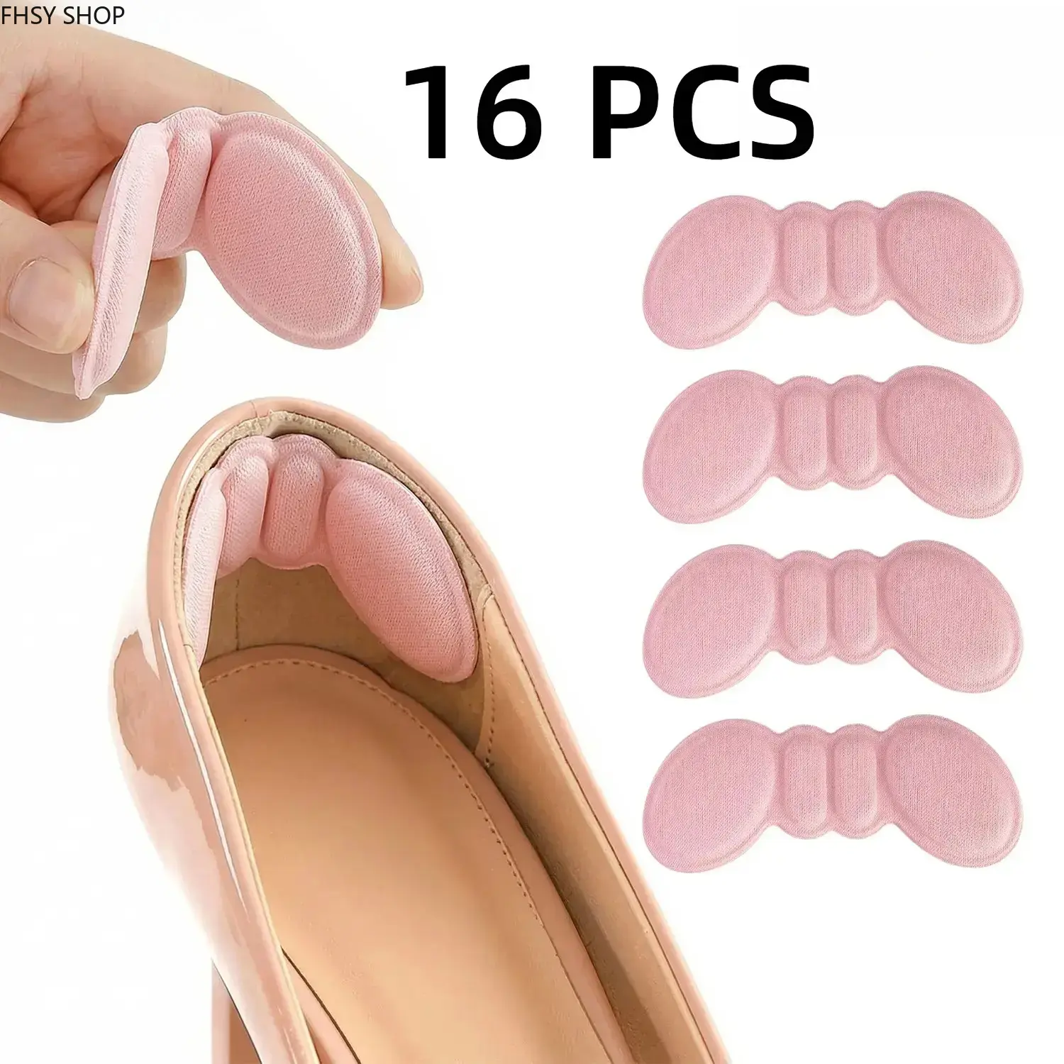 16 Pack Heel Cushion Liners for Too-Big Shoes, Foam Grips to Prevent Blisters & Heel Slippage, Versatile Shoe Filler Inserts for Sneakers, Boots, Flats & Work Shoes