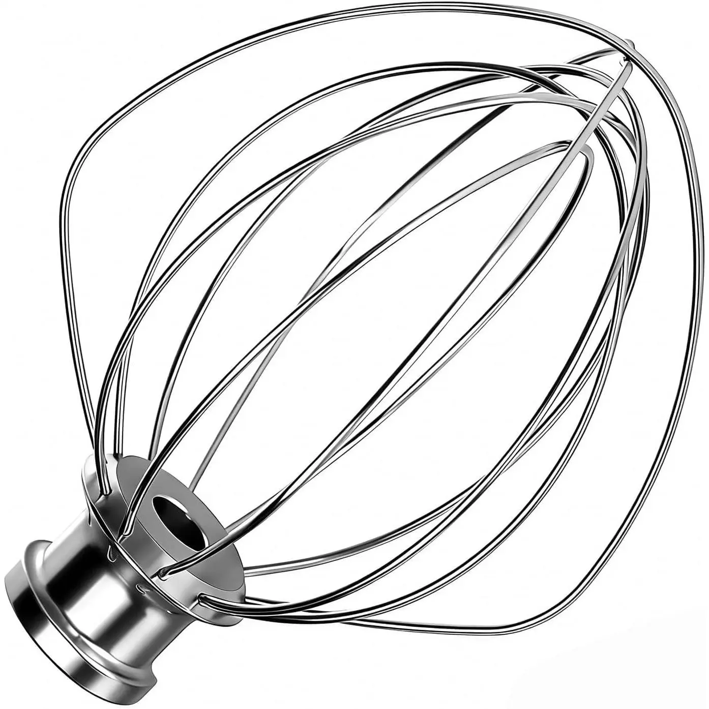 KN256 Stainless Steel 6 Wire Whisk for  6 Qt Stand Mixer | 18/8 Stainless Steel, Dishwasher Safe, Heavy-Duty & Long-Lasting, Max Airflow Whipping