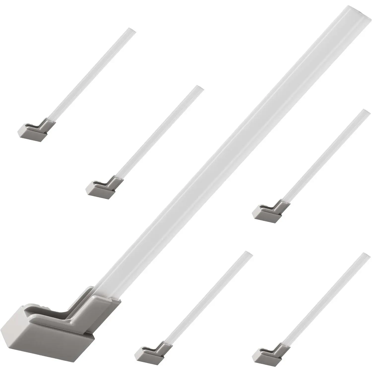 Magnetic Sign Holder Pack for 12" Signs - 90 Degree Powerful Magnetic Base with 12" Acrylic Strip - For Door Frames and Metal Shelves - 2.28" L x 0.79" W x 13" H - 6-PackGift