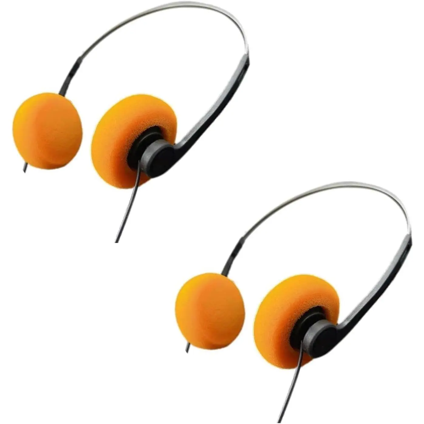 Risprsulen 2 count Orange Retro Over-Ear Headphone, Feelings Underwire Headphone,Hi-Fi Stereo Earphone Headset, Retro Lightweight Earphones for  Mobile Phones Playback Pevices Headphones