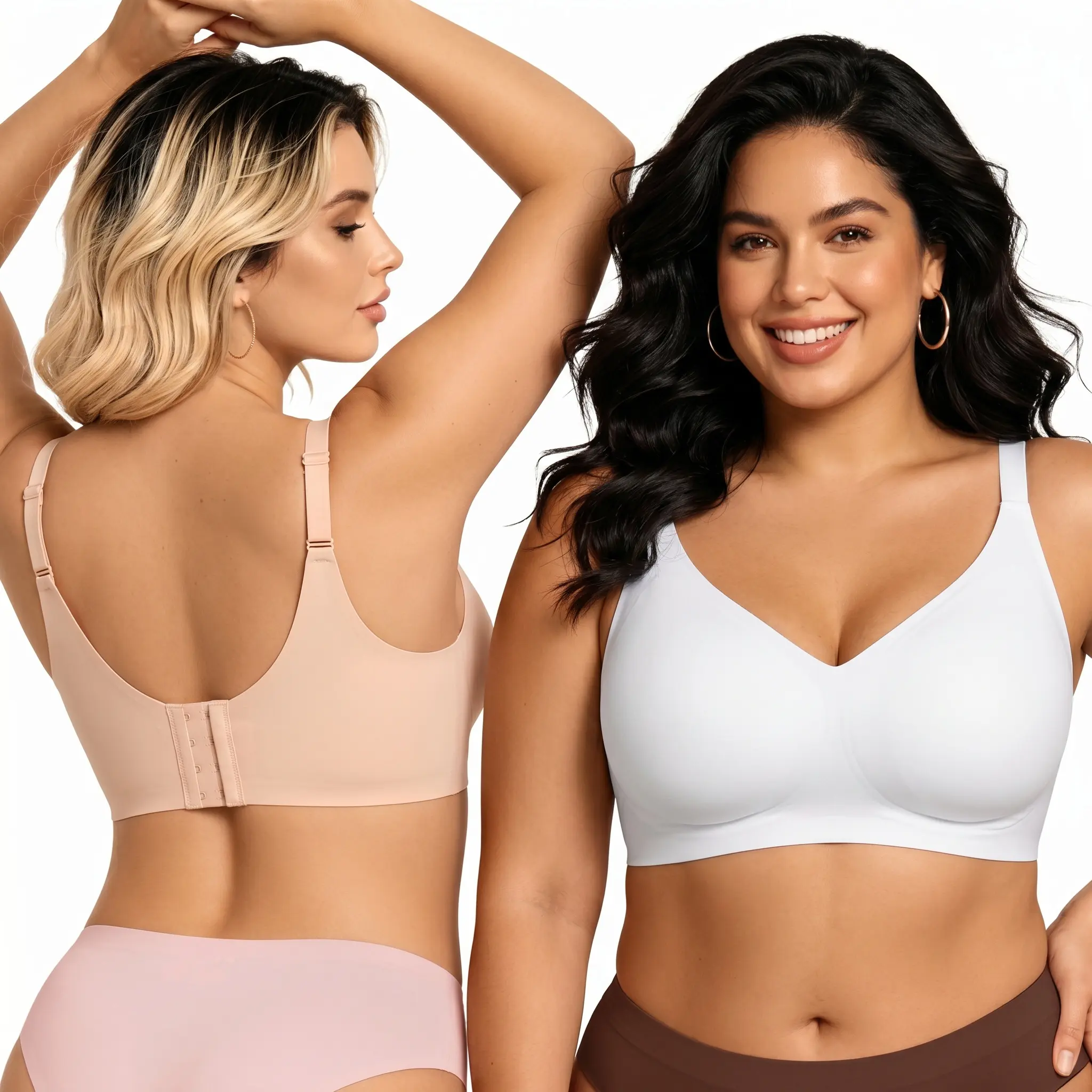 CORLIX Push Up Bra Minimizer Bra Bras For Women Jelly Bra Strapless Bras Strapless Bra Push Up Brasier De Mujer Jelly Wireless Bra Women's Jelly Wireless Push Up Bra Seamless Minimizer Bralette Ultra-Soft Comfort Plus Size Bras For Women Adjustable Bras