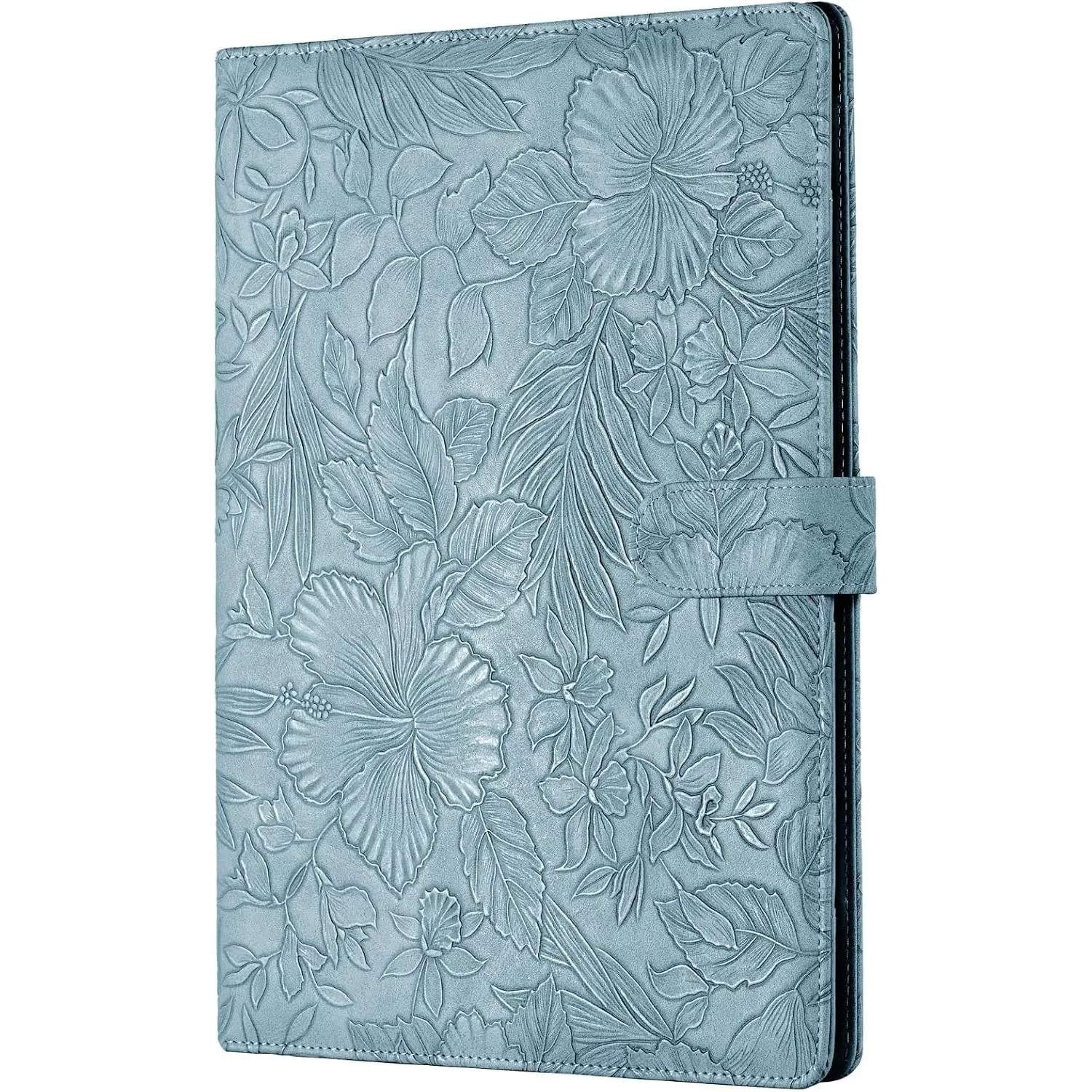 Padfolio Portfolio Binder, Faux Leather Interview Resume Folder with Document Organizer & Business Card Holder, Letter-Sized Notepad Legal Pad Holder for Women Men (Blue)