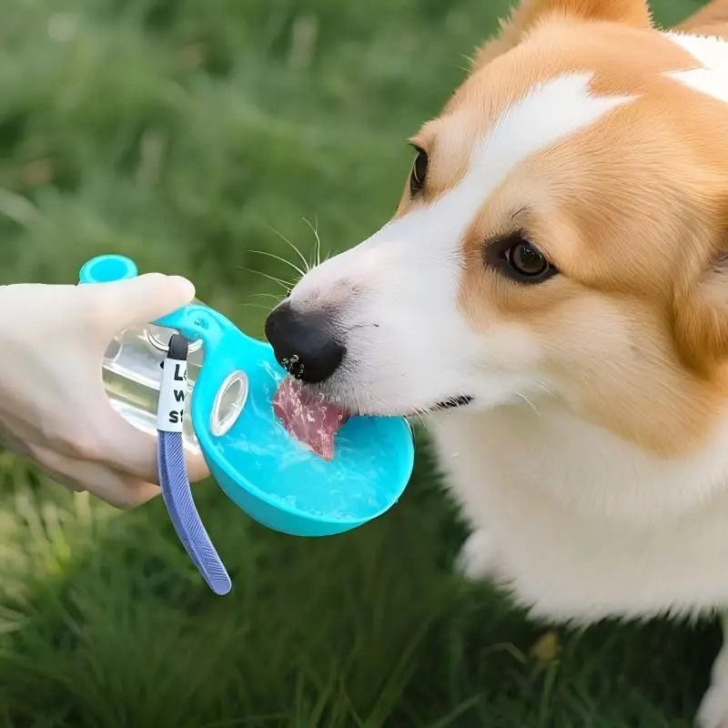 Portable Dog Water Bottle, Leak-Proof Travel Hydration Dispenser, Foldable Pet Water Cup for Small Dogs, Ideal for Outdoor Use