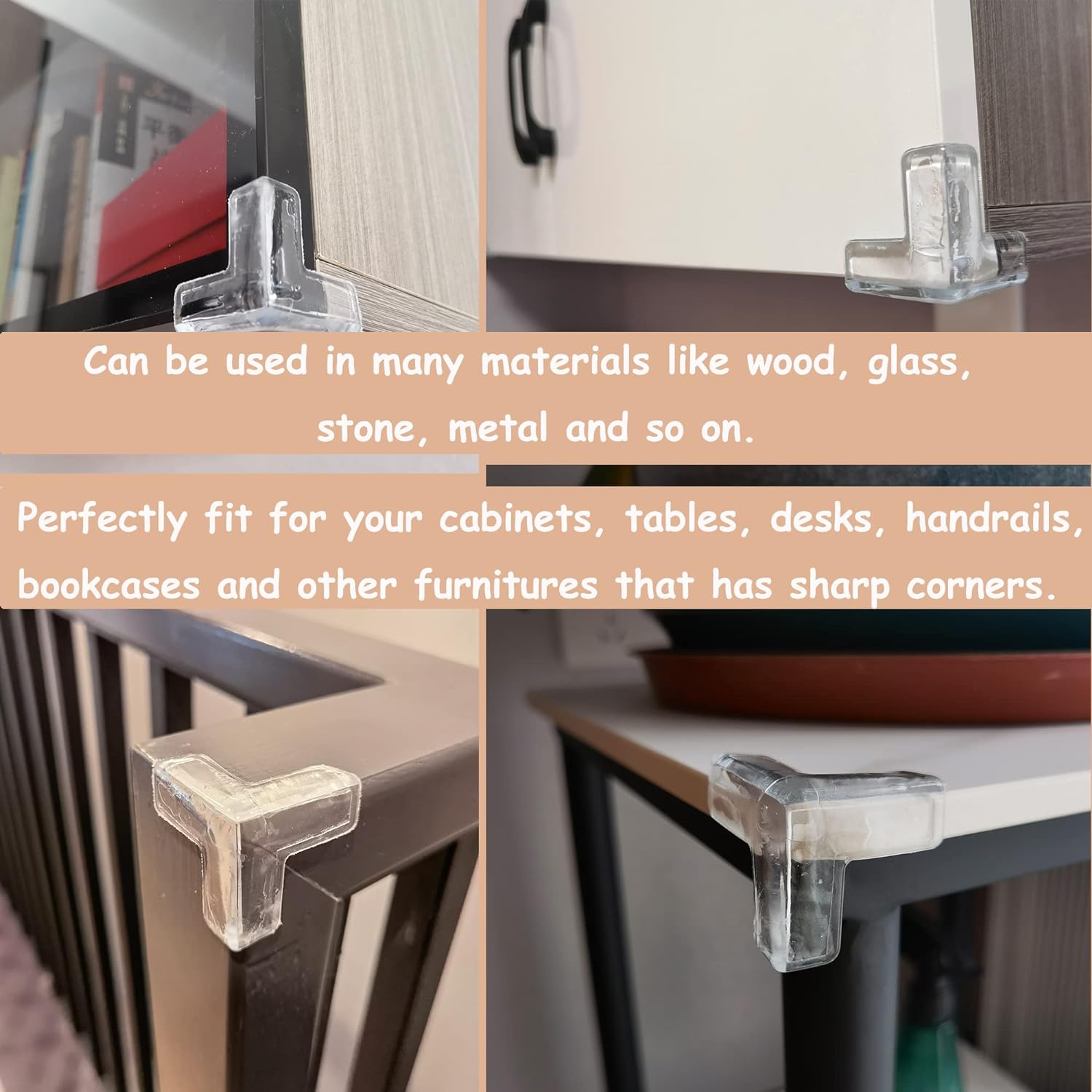 Clear Anti-collision Furniture Corner Protector, Transparent Soft Anti-collision Furniture Corner Protector, Universal Furniture Corner Protector for Home Office