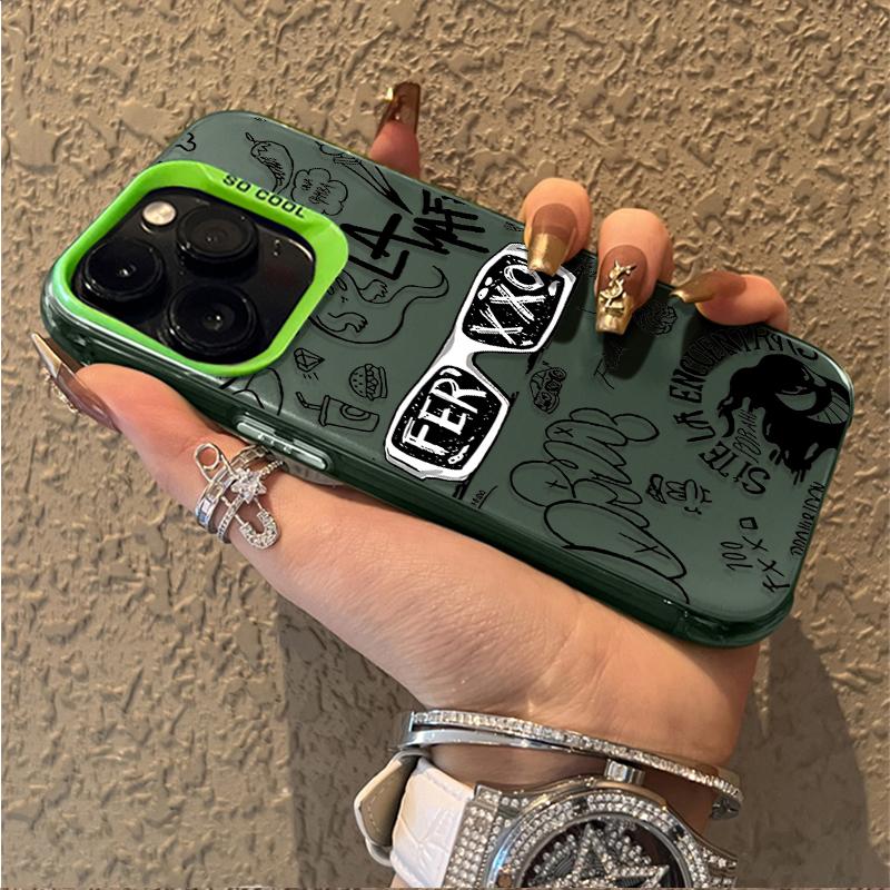 Hot Feid Nitro Jam Ferxxo Plating PC Case for iPhone 17 Air 16 15 11 12 14 13 Pro Max XS X XR Plus 8 7 SE 2020 Shockproof Cover Camera Lens Protector Uv Block Protector