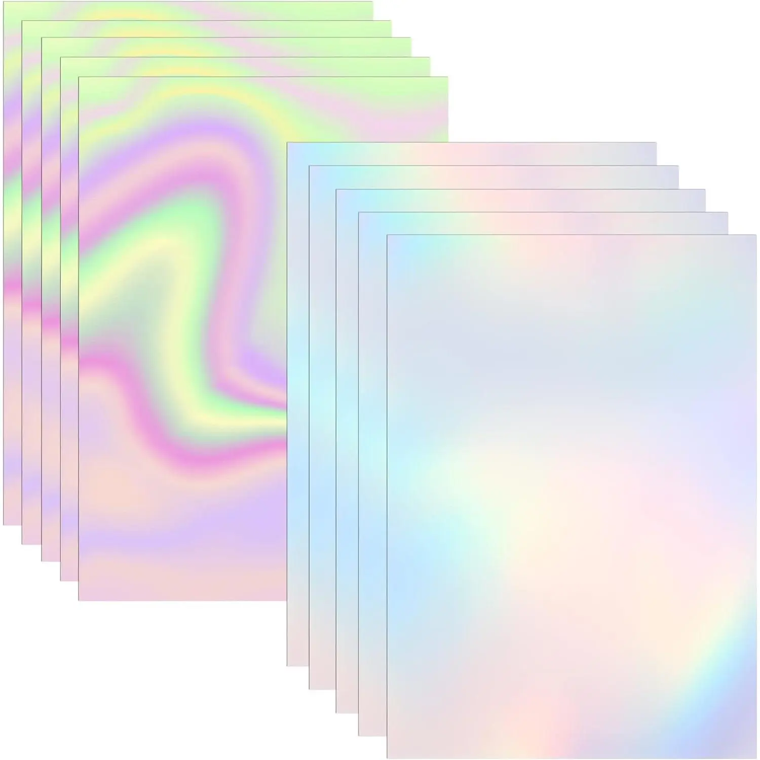 2 Types Transparent Holographic Laminate Sheets Overlay Lamination Vinyl