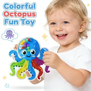 Octopus Color Classification Sensory Toys, Novel Fine Motor Skills Toys for Young Children, Infinite Cubes for Preschool Learning Activities, Finger Activity Toys for Children .Random Color