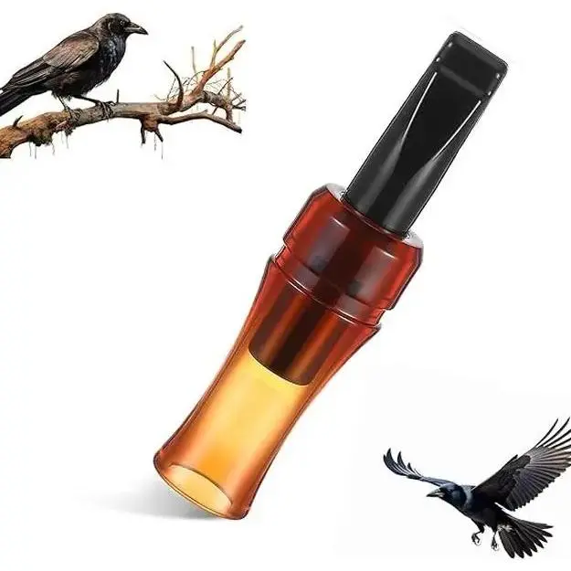 Crow Caller Decoy to Attract Crows Portable Crow Bird Whistle with Realistic Sound Imitation Bird Entrapping Whistle Outdoor Hunting Ideal Gift for Newcomers Nature Enthusiasts