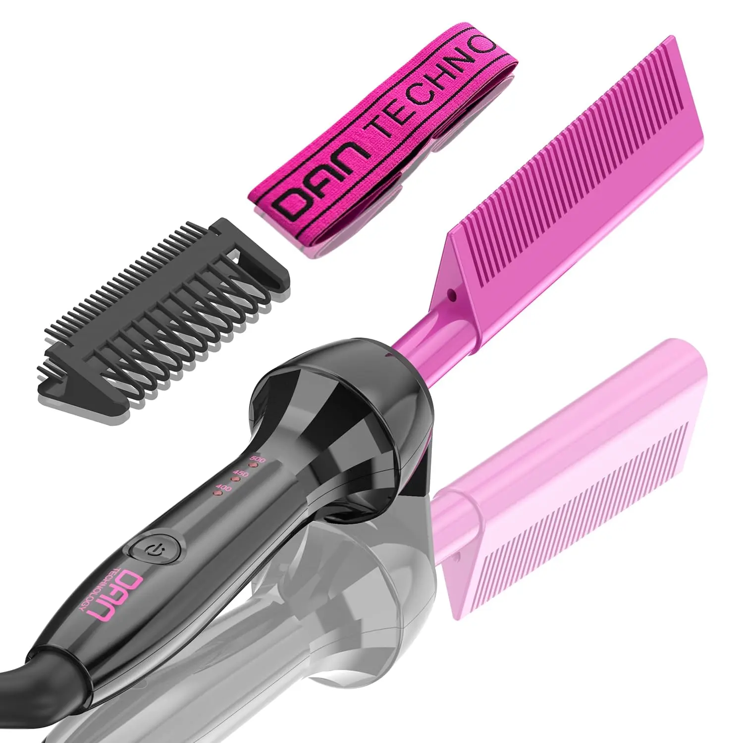 Dan 500 degree hot comb for wigs,electric Hot comb for black hair,Dual voltage plug in HotComb, straightening comb,pressing comb,Temperatures Adjustable,60 Min Auto Shut Off