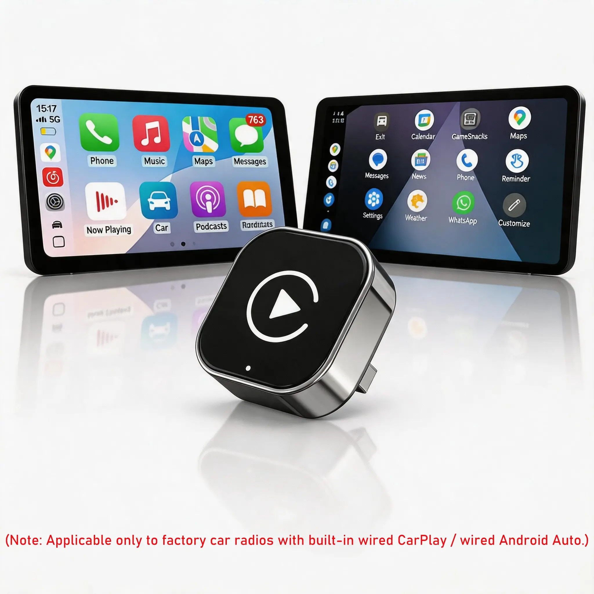 2026 Mini Wireless Carplay Adapter Converter, Automobile Adapter, High-End Feel, Compatible with iPhone/android Devices, Fast Connection, Hands-Free Calling, USB Car Mount Design