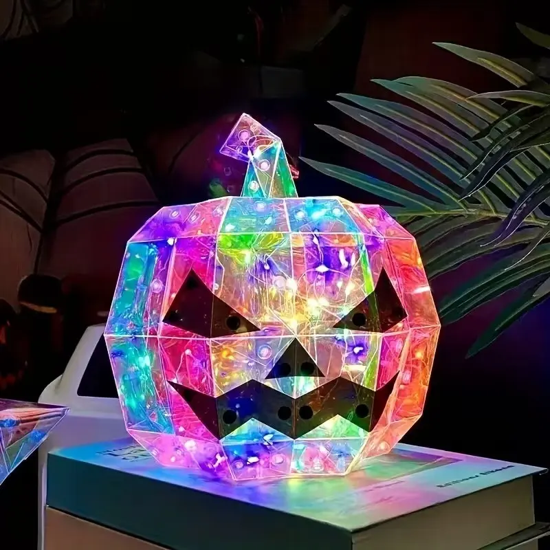 Halloween LED Laser Light, Devil Pumpkin Lamp, Colorful Desktop Atmosphere Lamp, USB Powered Artistic Light, Festive Decoration, Festival Decorations, Led Light Up, Spooky, Perfect for Haunted House, Halloween, Christmas, Fall, Day of the Dead