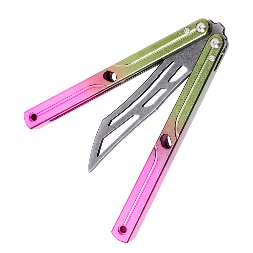 Aluminum Balisong Training Set, Non-Sharp Blade Butterfly Trainer, Ideal Gift for Friends, Durable Design for Safe Practice