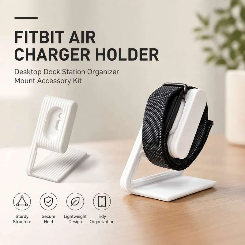 Fitbit Air Charger Holder Stand Desktop Dock Station Organizer Mount Accessory Kit