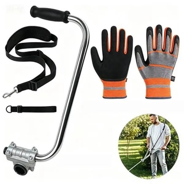 Ergonomic Trimmer Handle Grip for Weed Wacker Extension Handle, Ergonomic String Trimmer Handle Lawn Trimmer Grips with Bracket