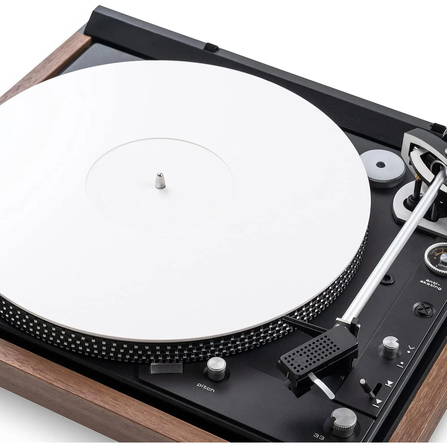 Acrylic Turntable Mat - Vinyl Record Accessories for LP Record Player - Premium Turntable Slipmat to Reduce Noise Due to Static and Improve Sound Quality (White)