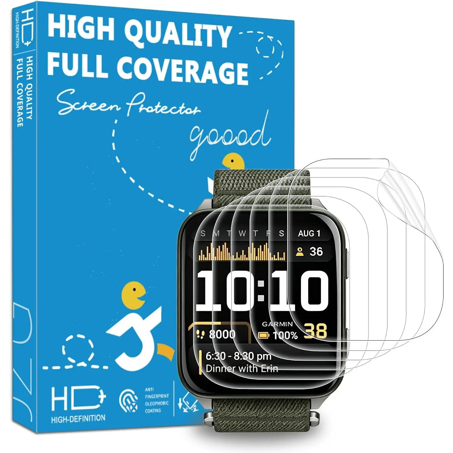 6 Pack Screen Protector for  Venu X1,Flexible EPU Film | High Clarity Soft Film, Full Coverage,Self , , Anti Scratch, Bubble Free,Flexible Screen Protector