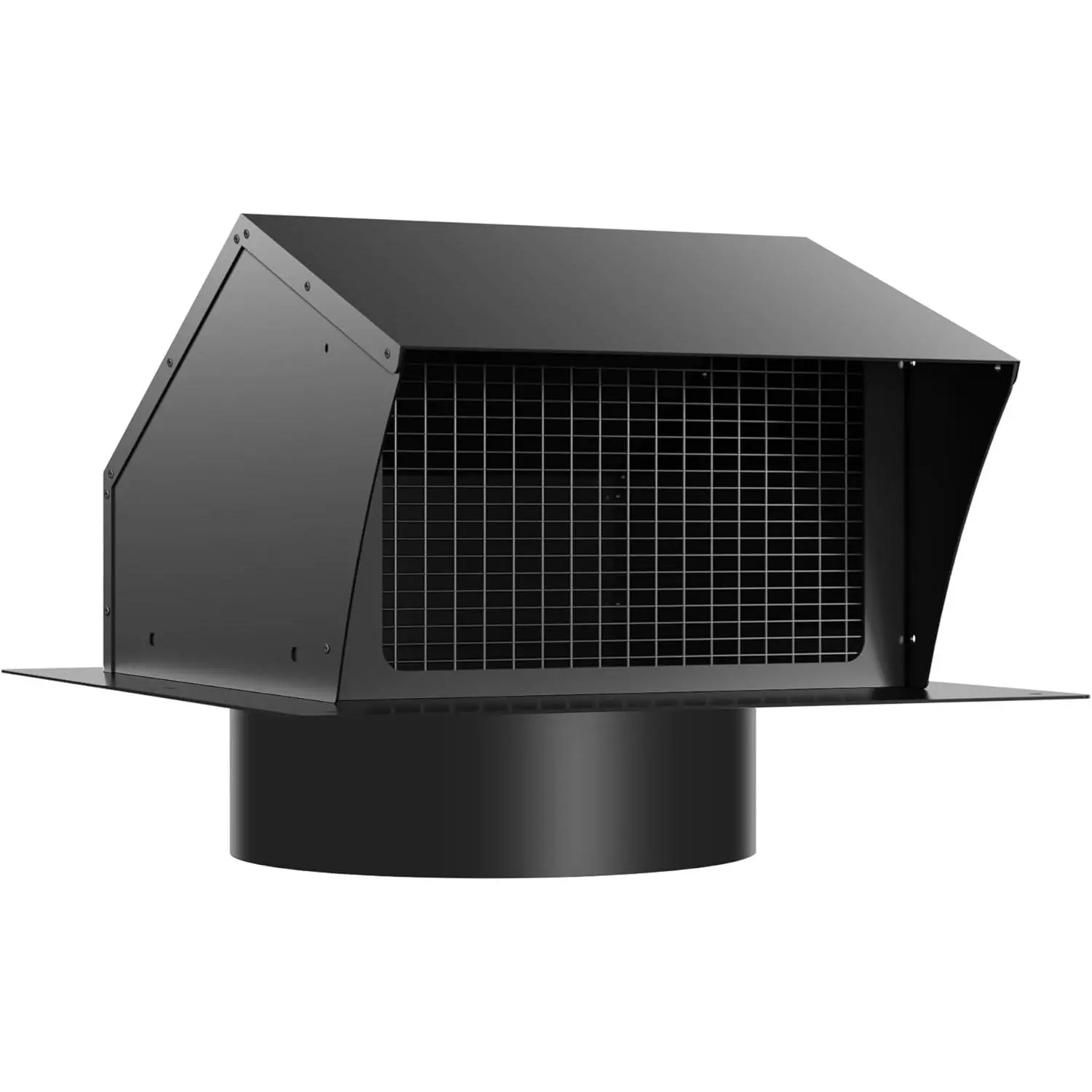 8 Inch Removable Rooftop Black Exhaust Iron Vent Cap with Damper for Ventilation System