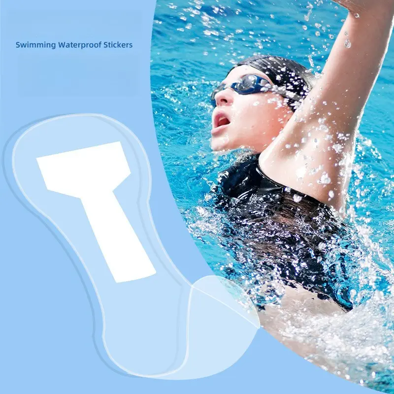 Disposable Waterproof Patches for Women Swimming Spa Hot Spring Water Park, Cotton Core Leakproof Self-Adhesive Fixed Invisible Waterproof Sticker