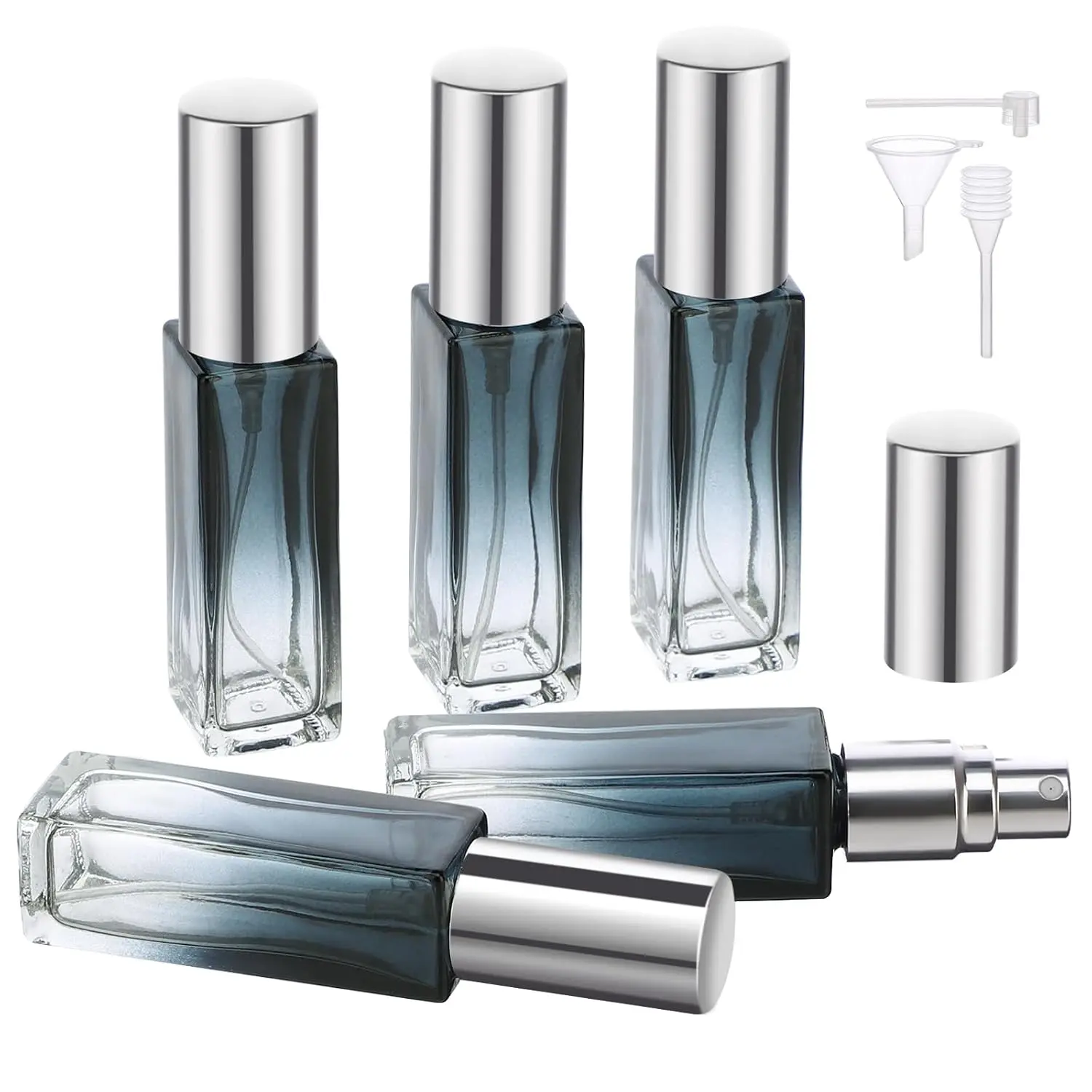 Refillable Perfume Bottle Travel, 5 Set of 10ML Pocket Glass Perfume Atomizer, Empty Fine Mist Mini Travel Bottles Set Cologne Atomizer Dispenser  Sprayer  Container