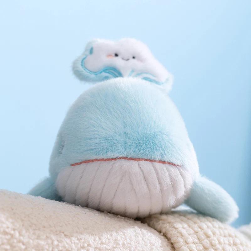 Lovely Lifelike Mini Sea Blue Whale Plush Toys Cotton Stuffed Whale Doll Lovely Office Desktop Companion Kids Game Props