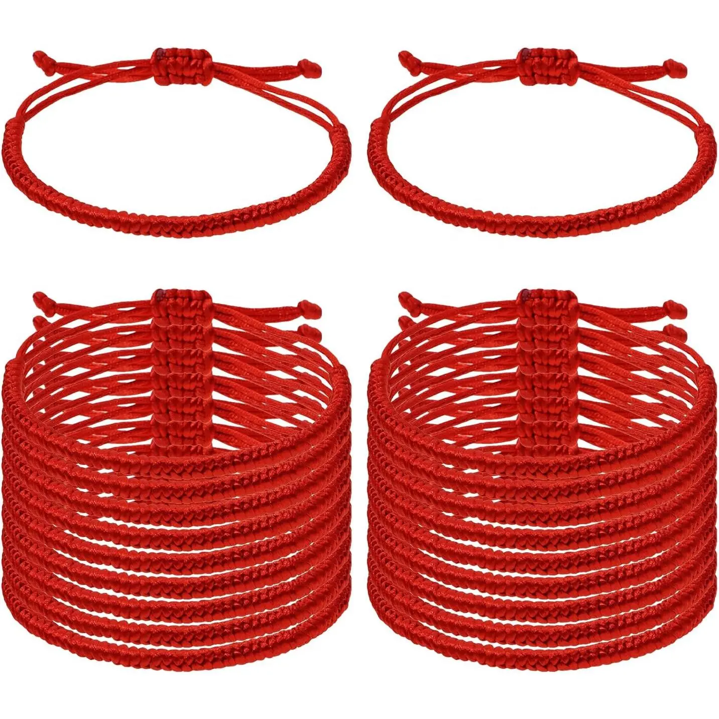 Red String Bracelets 6/20Pcs Adjustable Braided  Luck Cord Bracelet Strap for Men Women Protection  Friendship Graduation Birthday Lovers