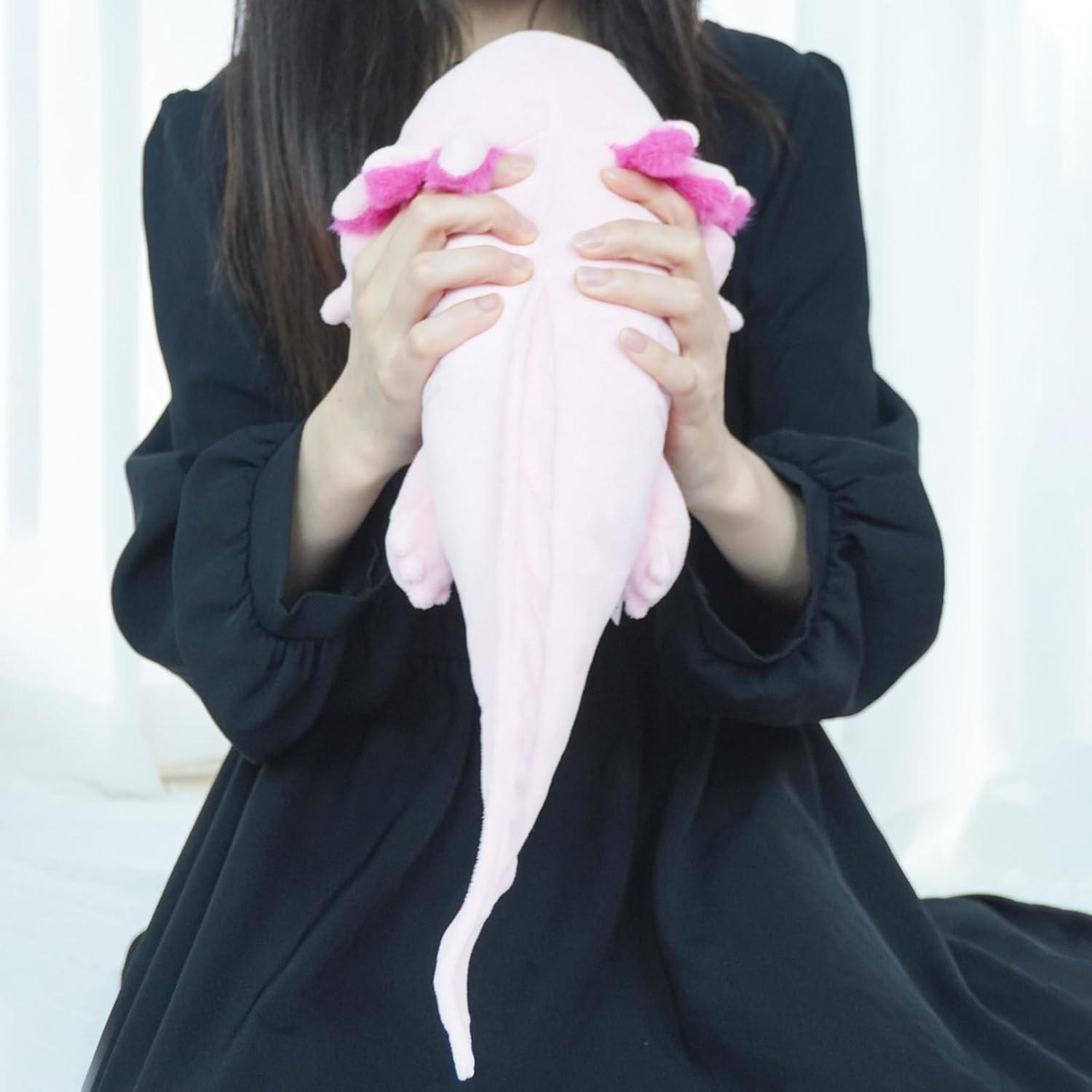 Axolotl Plush Toy, 1 Count Cute Stuffed Animal Plushie, Realistic Salamander Axolotl Plush Toy for Kids Gift Room Decor