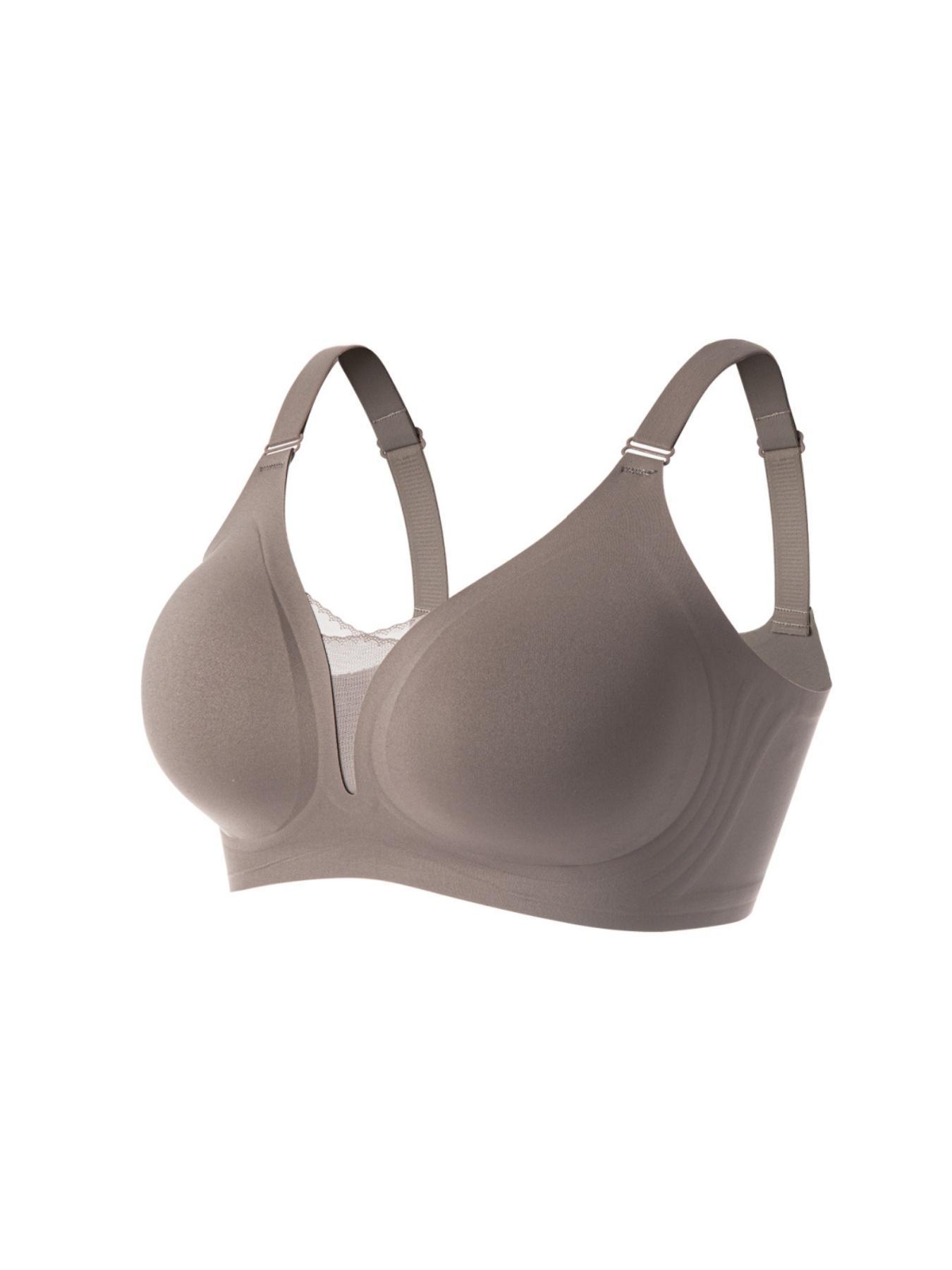Women's Solid Wireless Bra, Comfortable Breathable Seamless Bra, Soft Supportive Lingerie for Daily Wear, Multiway Bra