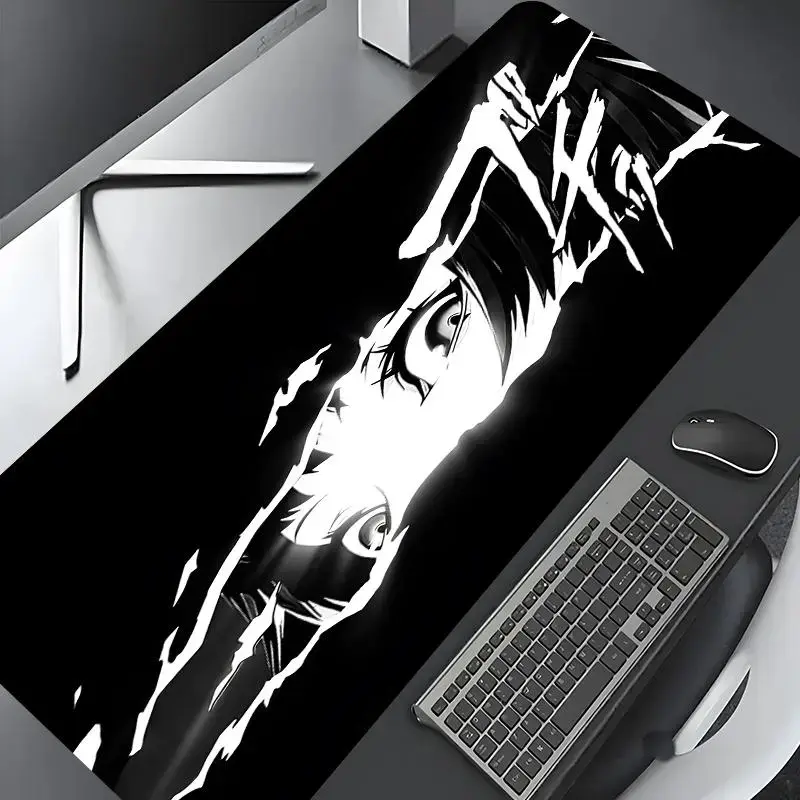Anime Ninja Eyes Design Large Gaming Mouse Pad, Computer desk mat, For Laptop, Desktop Decoration Protection Pad, Washable Rubber Pad Non-Slip Lock Edge Multi-Size Mouse Pad Suitable For Home Office, Gift for Family and Friends Large Gaming Desk Mouse Pad