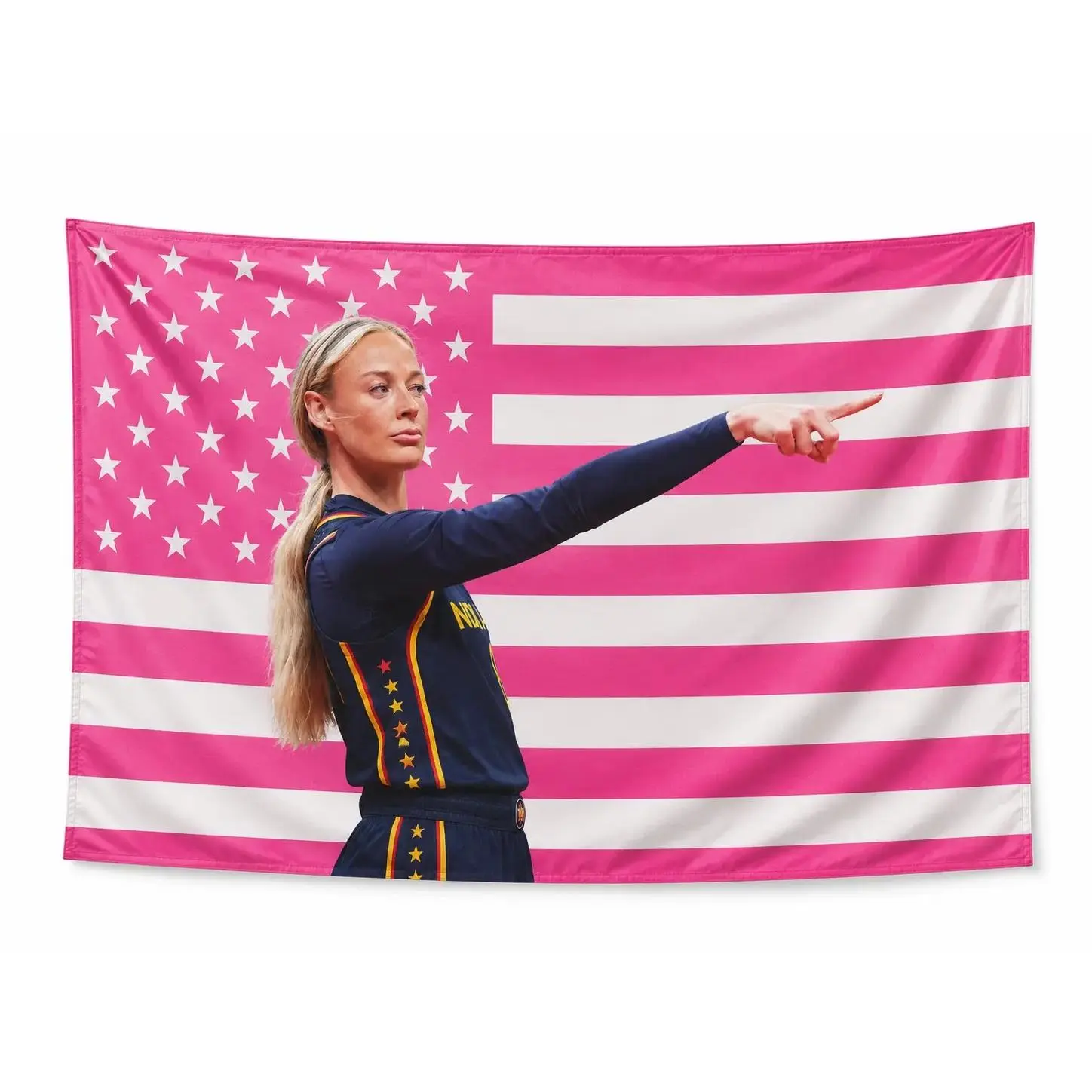 Sophie Cunningham Point American Pink Flag, Basketball Room Decal