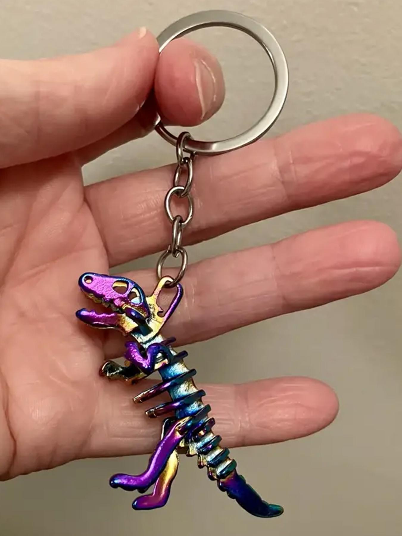 Cute Dinosaur Skull Design Keychain, 2024 Fashionable Creative New Novelty Keychain for Men & Women, Stylish Keychain, Trendy Accessories for Bag, Backpack & Car Key