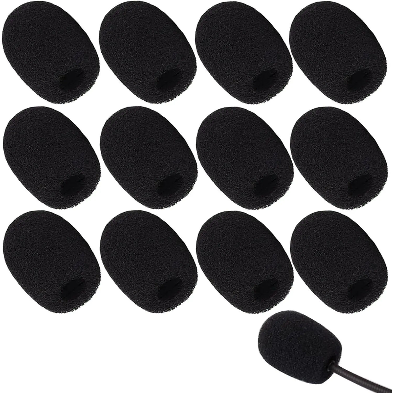 12 Pack Microphone Covers , Noise Reduction Mic Cover, for Lapel and Headset Microphones Windscreen