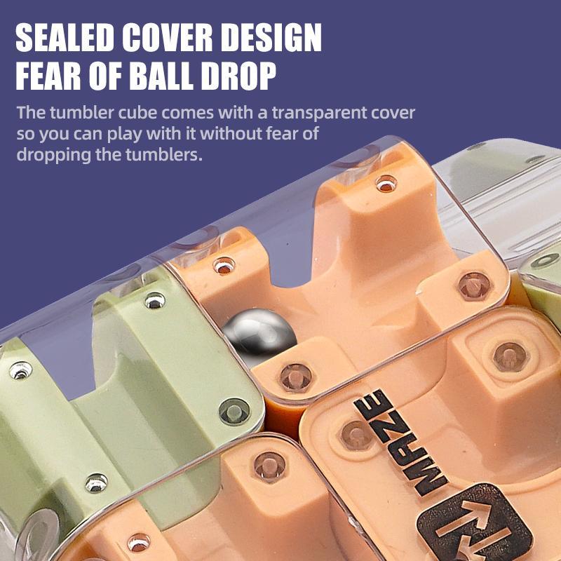 3D Ball Rolling Maze Puzzle Cube - Parent-Child Competitive Logic Game for Kids - Stress Relief and Brain