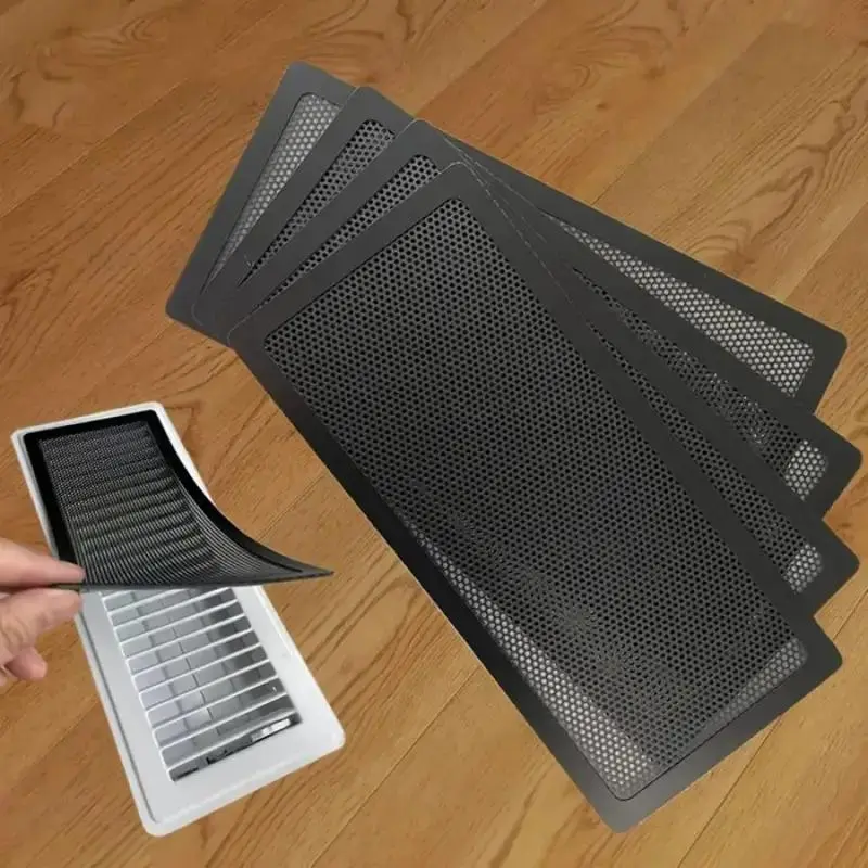 Magnetic Vent Cover, Magnetic Fastening, Ventilation, Airflow Control, Airflow Management, Airflow Directing, Dust Minimization, 4 Counts/set Durable Anti-dust Mesh, Insect-proof Vent Cover, Insect Protection for Ceiling & Floor, PVC Home Accessories