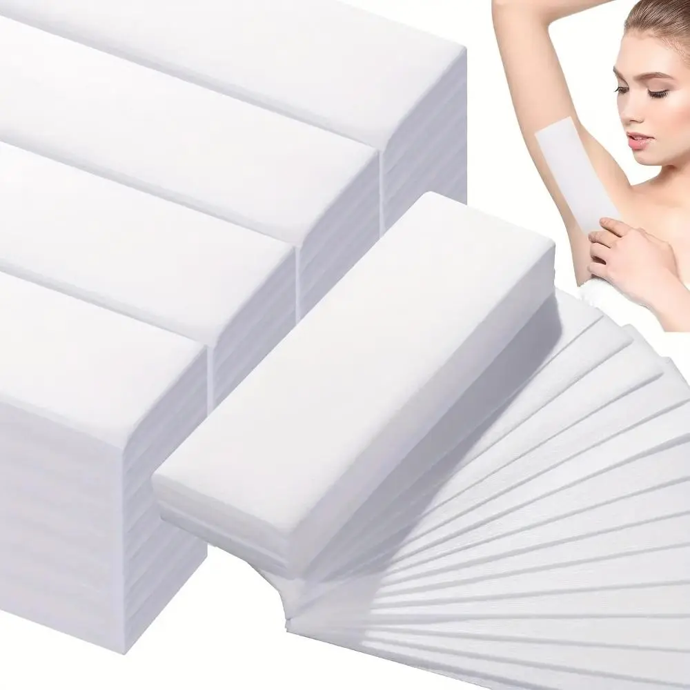 Gentle Non-Woven Fabric Hair Removal Wax Strips - Quick, Easy At-Home Waxing Strips for Face, Legs, Body, Smooth Skin, Daily Grooming Essential for Women