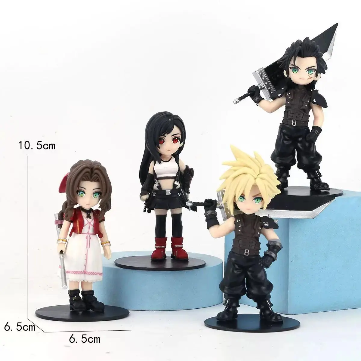 11-12cm Anime Cloud Strife Tifa Lockhart Aerith Gainsborough Zack·Fair Figure Model PVC Toy Desktop Collection Accessories Gift
