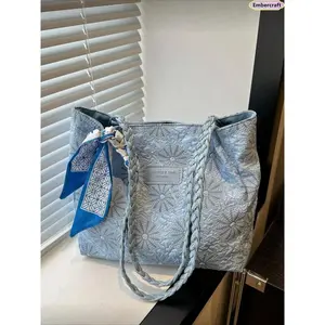 Women's Printed PU Tote Satchel Purses - Large Capacity, Stylish, Practical Commuter Shoulder Bag for All-Seasons Daily Carry