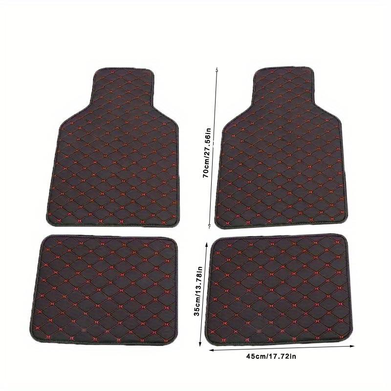 Universal Car Front & Rear Floor Mat for Summer Gift, Rhombus Pattern Design Waterproof & Dust-proof Car Floor Mat, Anti-slip Car Carpet, Car Accessories For Car Interior Decor, Floor Mats For Car
