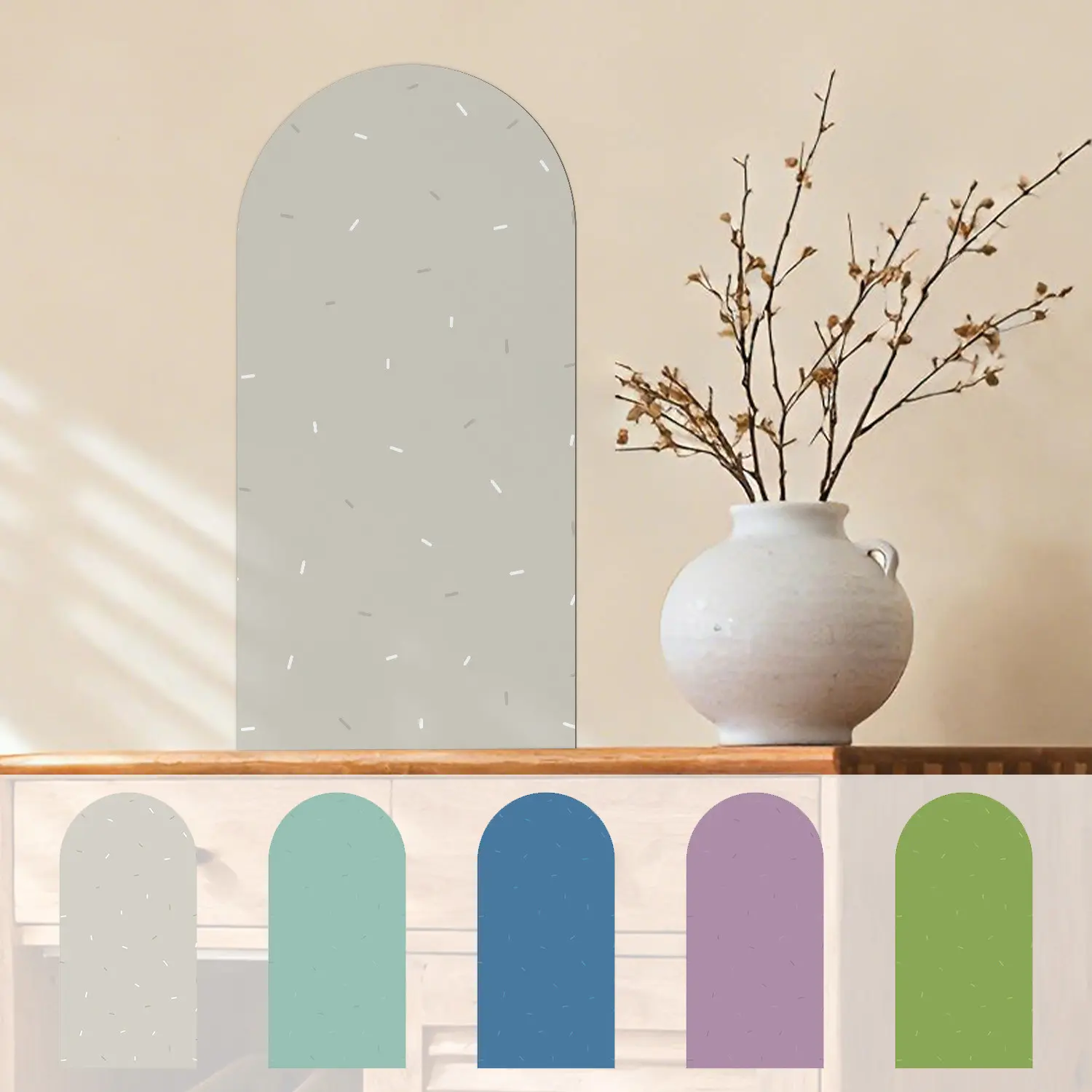 Arched Magnetic Whiteboard Wall Sticker, Self-Adhesive Erasable Removable Reusable Writing Board, Dry Erase Boards, Ideal for Classroom, Home School, Kids Room