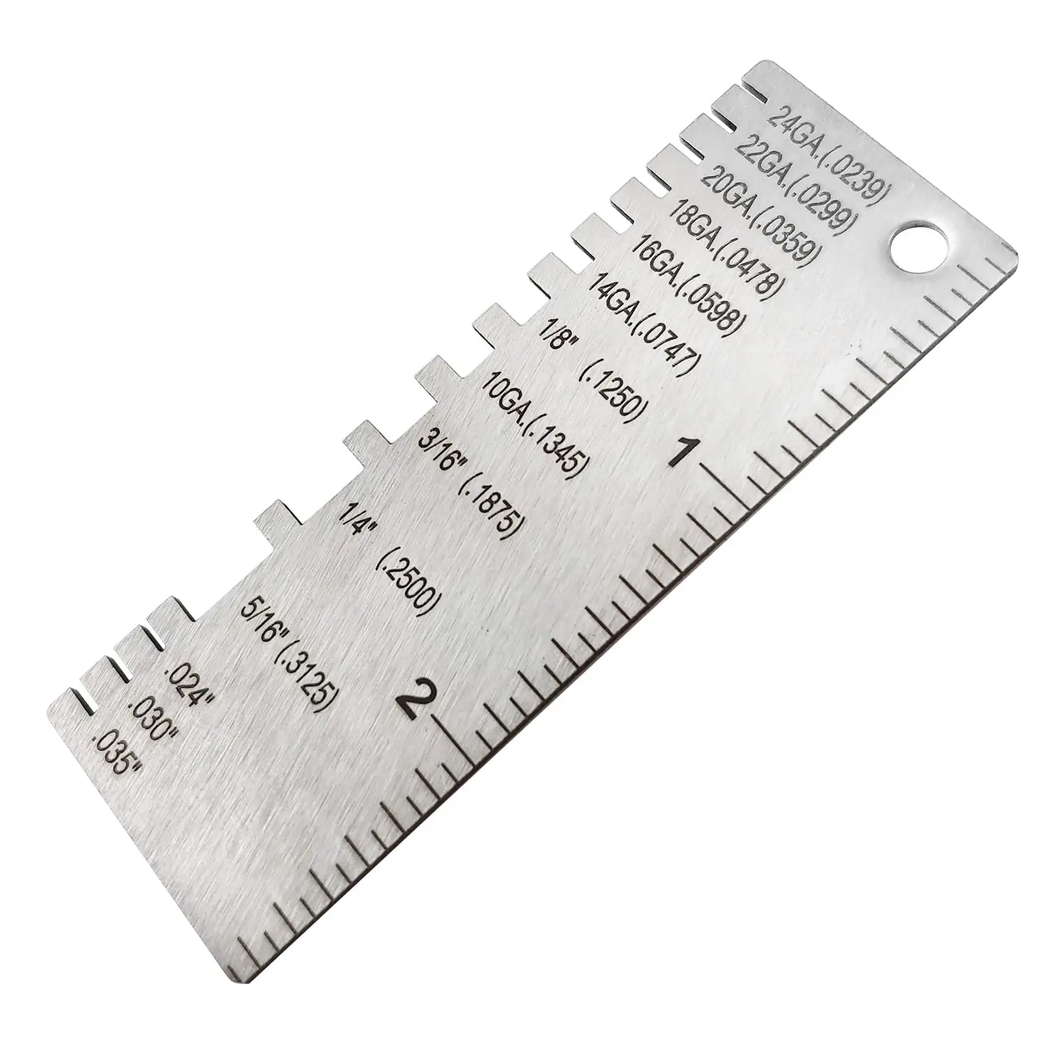 Mini Portable Metal Sheet Thickness Gauge Wire Welding Material Thickness Gage, Stainless Steel Standard Wire Gauge Measurement Tool