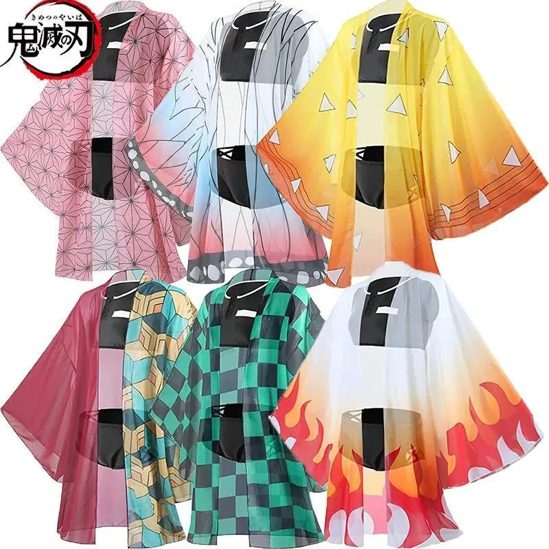 Women's Anime Character Cosplay Beach Costumes - Nezuko Bikini, Shinobu Kocho Outfit, Zenitsu Attire with Costume Ideas for Adult Party Supplies