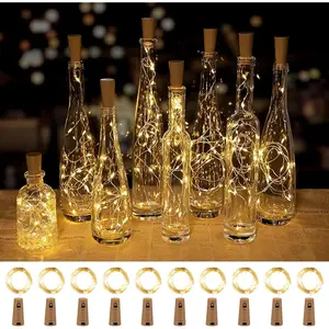 Wine Bottle Lights with Cork, 10 Pack 20 LED Waterproof Battery Operated Cork Lights, Silver Wire Mini Fairy Lights for Liquor Bottles DIY Party Bar Christmas Wedding Décorfidget toys
