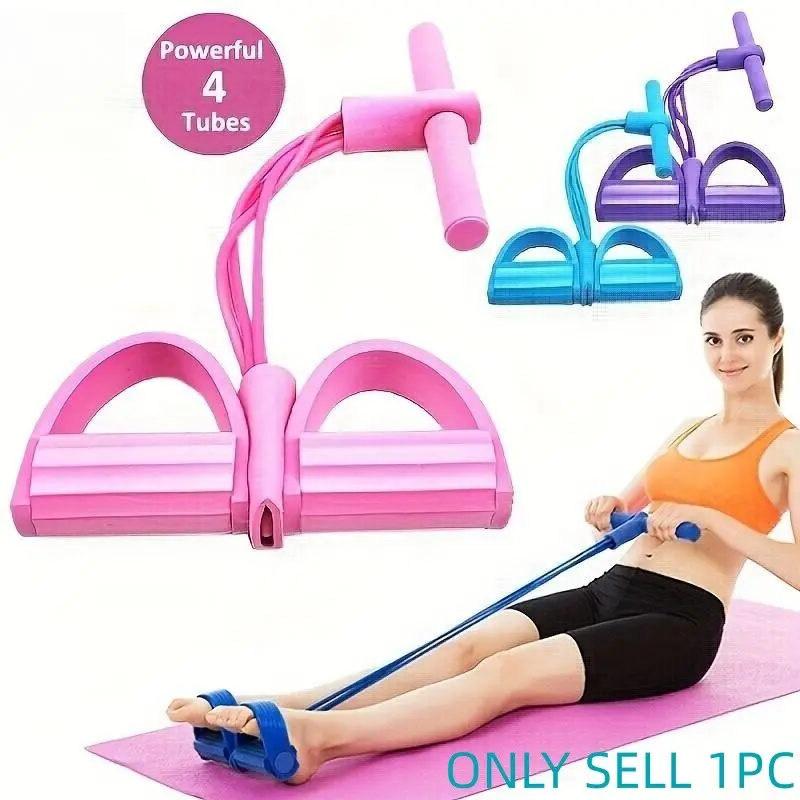 Resistance Band with Pedal, Strength Training Band, Fitness Bands, Home Gym Fitness Training Equipment for Legs, Butt, Back, Shoulders, Arms, Glutes Workout