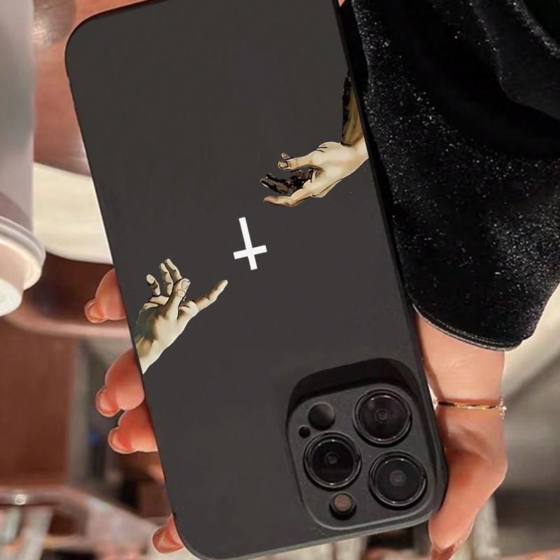 Creative Cross Pattern Phone Case, Anti-drop Shockproof Phone Protective Cover, Phone Accessory Compatible with iPhone 11 12 13 14 15 16 Pro Max iphone  15 16 17  pro  max  case