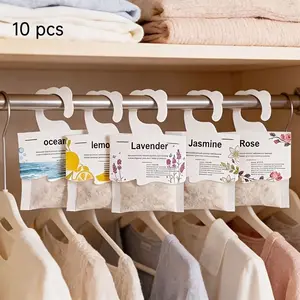 10 Long-Lasting Scented Dehumidifier Bags, Elegant Floral Fragrance, Ideal for Closet, Drawer, Bathroom, Kitchen, Office, Dormitory