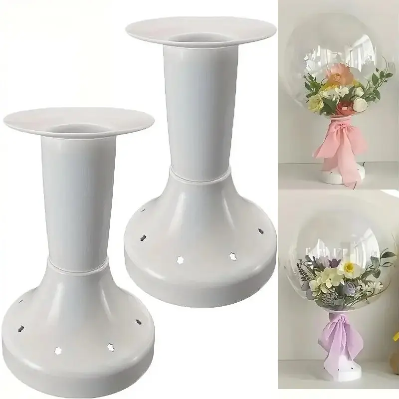 2 pieces, bubble ball stand, bubble ball base, balloon stand, bubble ball table decoration, party decoration stand, table column bouquet stand, white plastic balloon stand, balloon pillar, balloon table decoration, home decor items